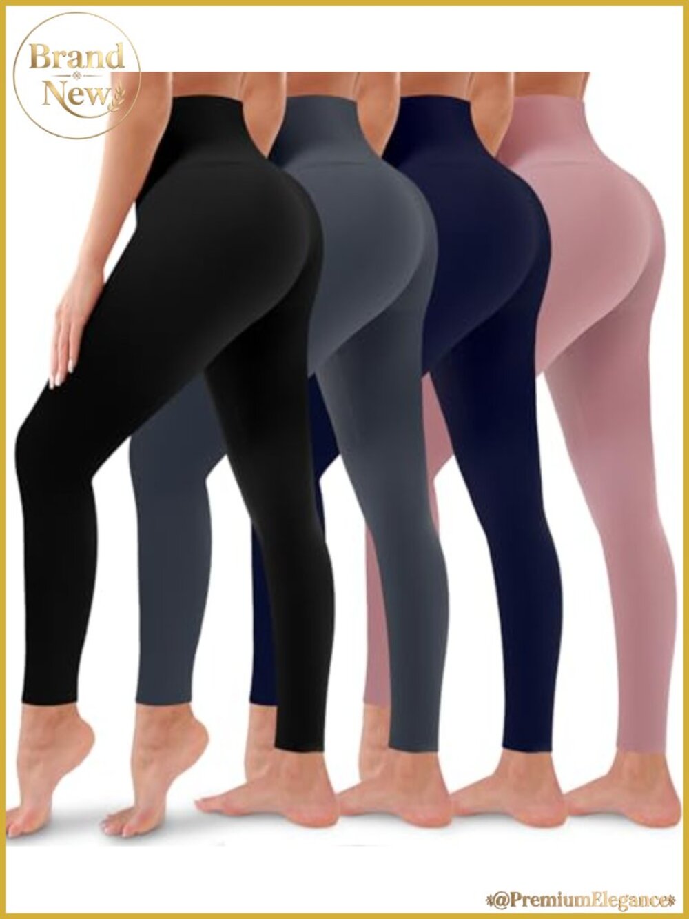 4 Pack High Waisted Tummy Control Leggings Butt Lift No See-Through Yoga Pants
